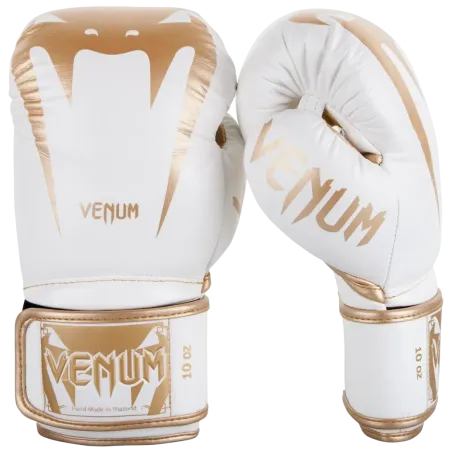 GIANT 3.0 BOXING GLOVES - NAPPA LEATHER - WHITE/GOLD VENUM