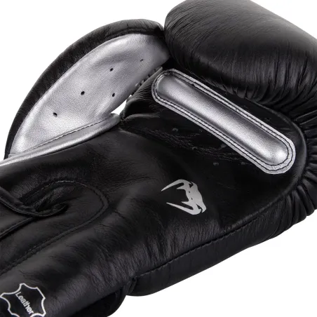 GIANT 3.0 BOXING GLOVES - NAPPA LEATHER - BLACK/SILVER VENUM