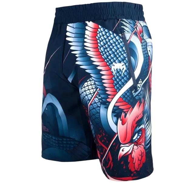 Venum Rooster Fitness Shorts - Navy Blue/Orange Apparel