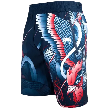 Venum Rooster Fitness Shorts - Navy Blue/Orange Apparel