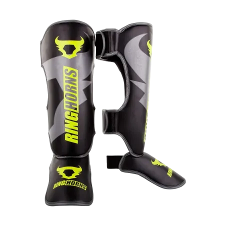 RINGHORNS CHARGER SHIN GUARDS INSTEPS - BLACK/NEO YELLOW