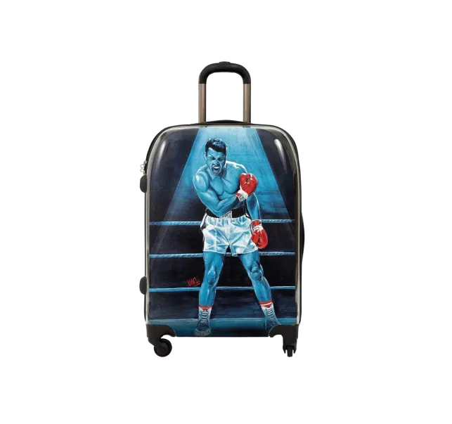 CABIN SUITCASE WTH REPRODUCTION OF THE ORIGINAL "MUHAMMAD ALI". LIMITED