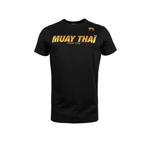 MUAY THAI VT T-SHIRT - BLACK/GOLD VENUM