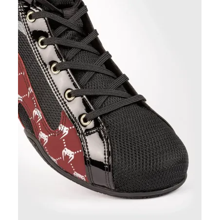 Venum Elite Evo Monogram Boxing Shoes - Black/Red