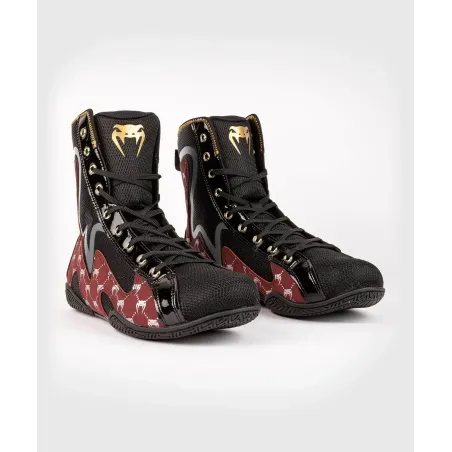Venum Elite Evo Monogram Boxing Shoes - Black/Red